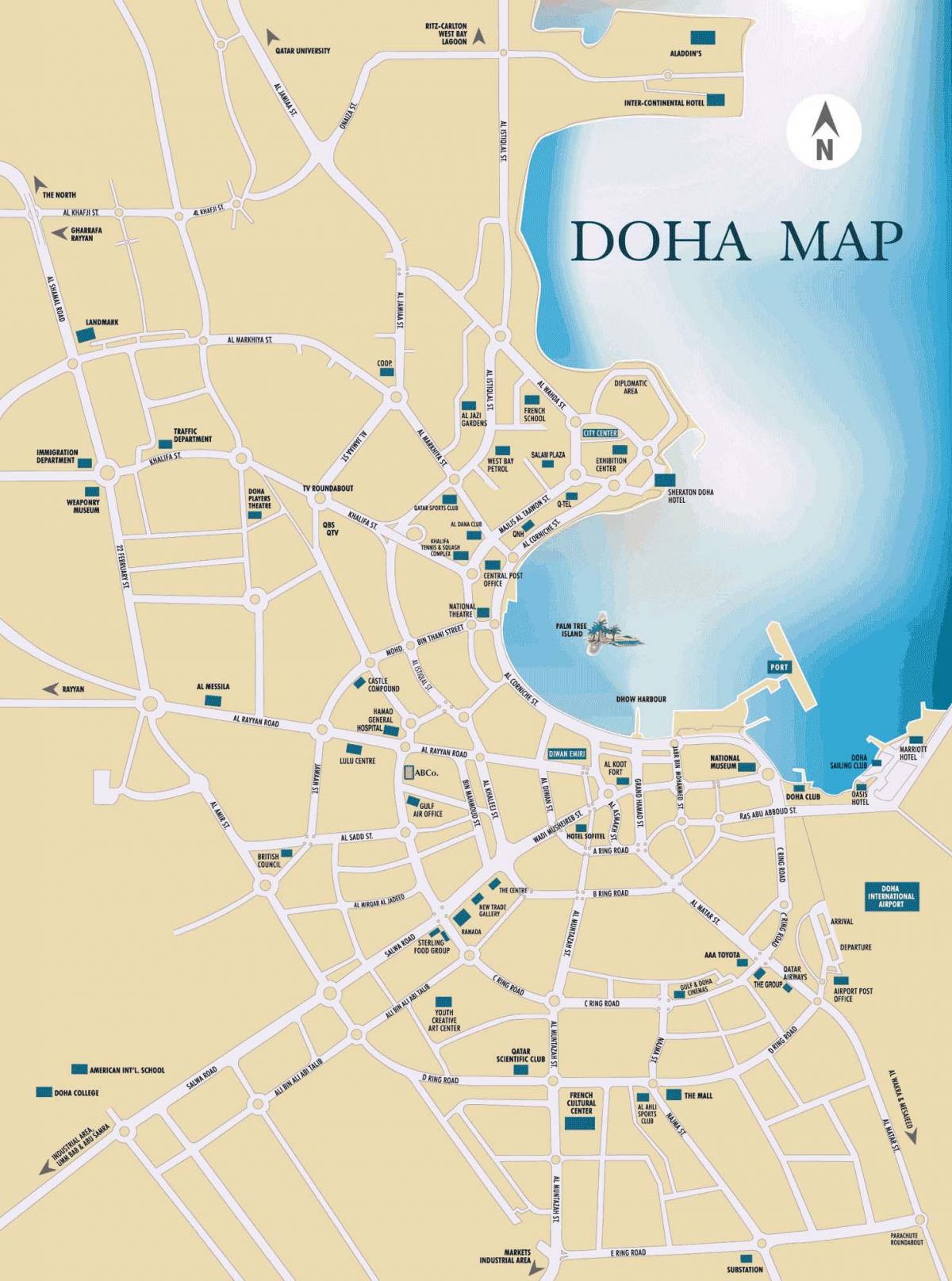 Žemėlapis dohoje (kataras